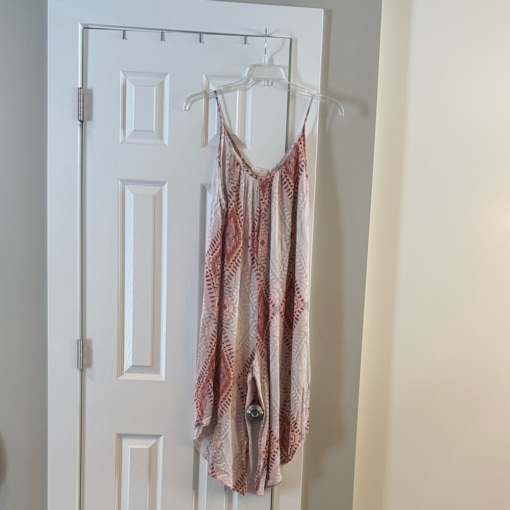 Millibon Pink and Cream Printed Romper